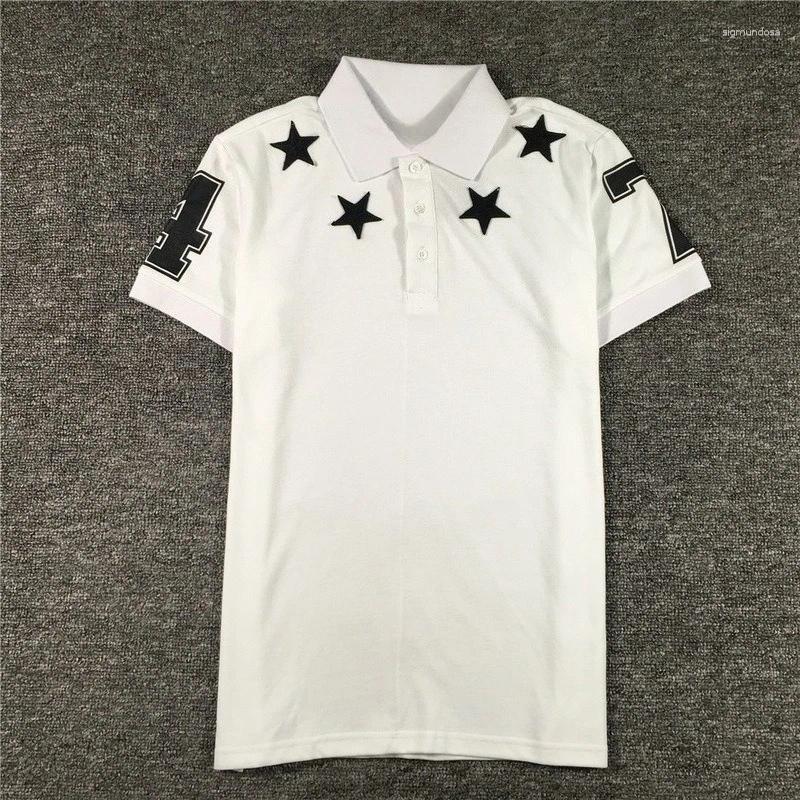 Men's Polos Arrivals Spring Summer 7 4 Stars Collar Cute Crown Casual Polo Shirts Shirt Top Tee Men Harajuku Gothic