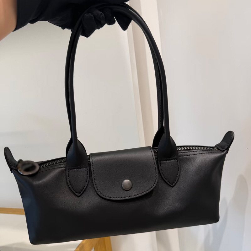 10A designer bag Genuine Leather Long Handle Baguette Dumpling Style Handbag women handbag Black Under Arm Handheld Handbag Luxurious Casual Shoulde
