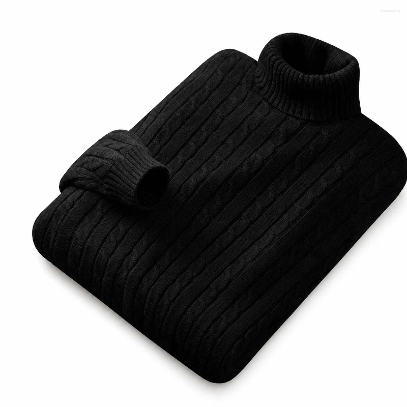 Men's Sweaters Women's Regular Fit Long Sleeve Solid Color Streetwear Casual No-Iron Cable Knit Sweater With Ribbed Neck For Fall Winter