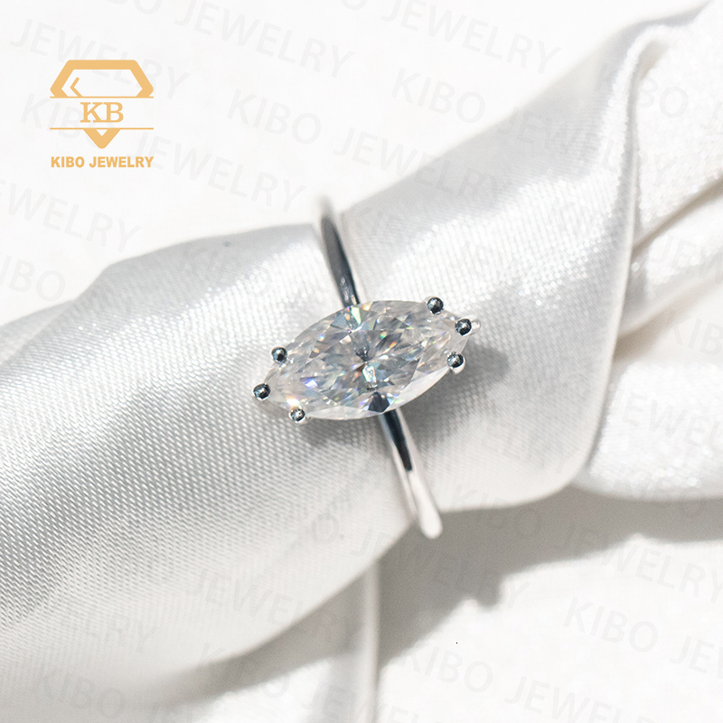 Classic Design Mariquise 2ct Moissanite Wedding Ring Lab Diamond for Women Wedding Jewelry