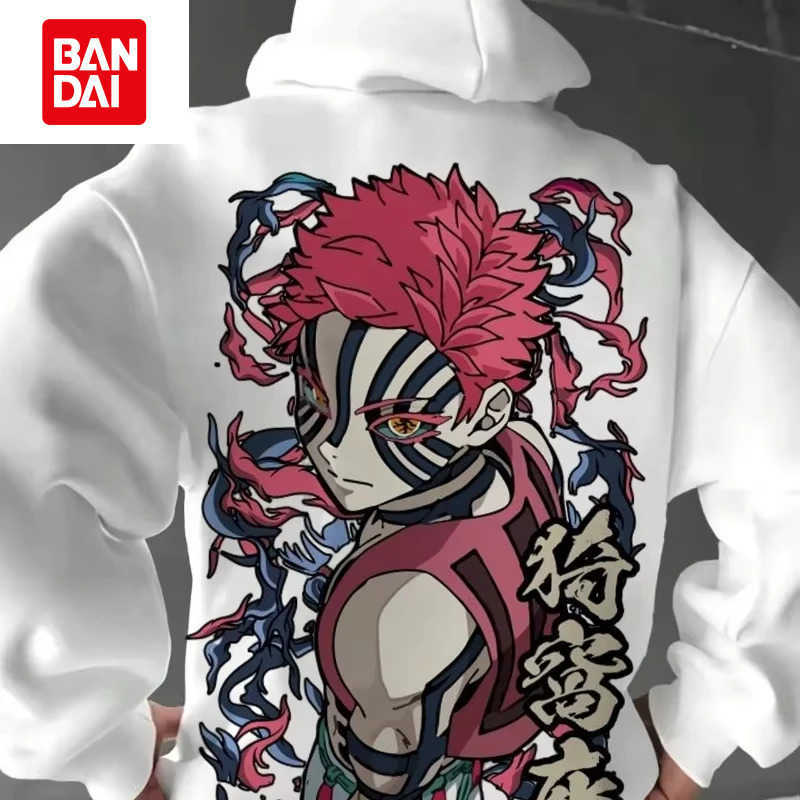 Bandai New Japan Anime Demon Slayer Printed Hoodie Sweatshirt Men's and Women's Hoodie Men's Tops Sports Hoodie Harajuku Y2K Hoodie L