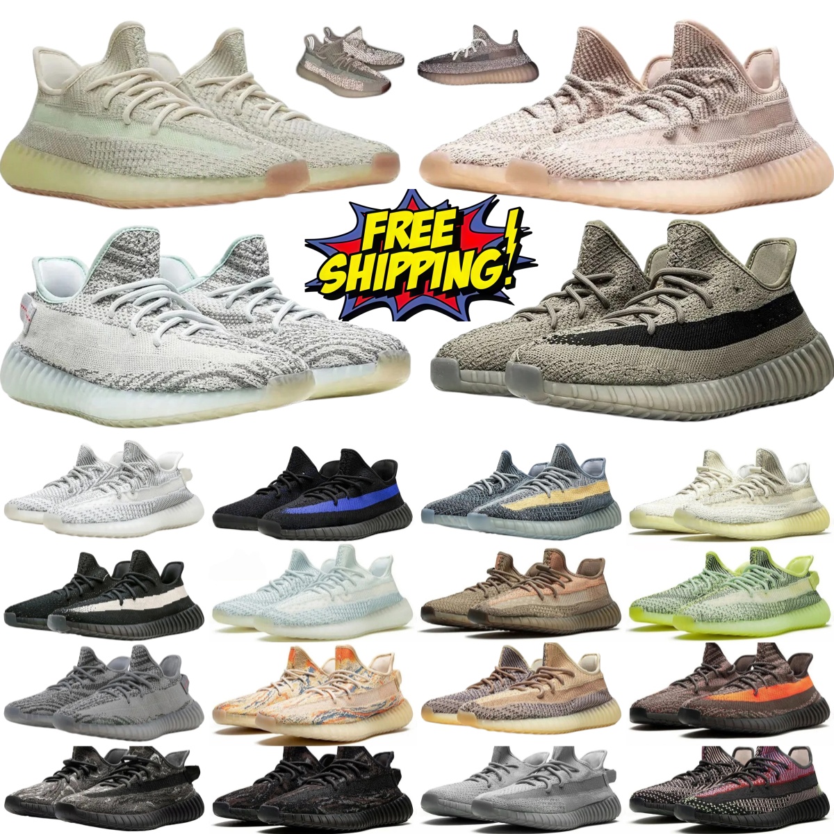 350v2 free shipping brand designer mens casual shoes sneaker running shoes v2 sports cushions light comfortable high quality black sesame grey white
