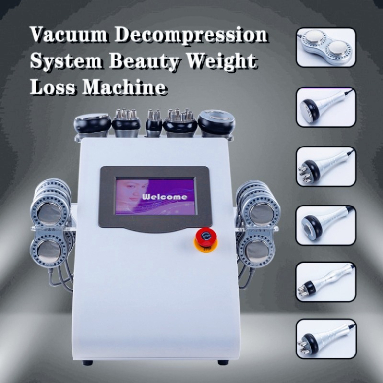 Slimming Health Beauty Model 40K Ultrasonic Liposuction Cavitation 6Pads Ems Microcurrent Bio Laser Vacuum Rf Skin Care Salon Zz.V1.0A