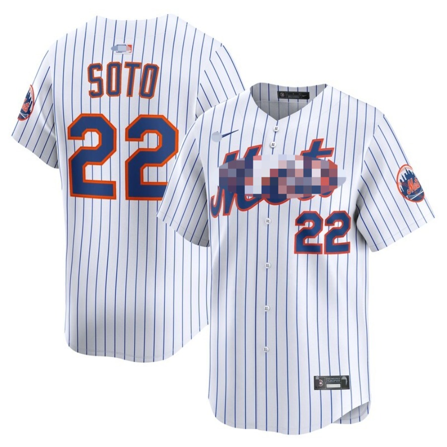 Baseball 12 Francisco Lindor,20 Pete Alonso,22 Juan Soto,19 Bo Bichette,34 Kodai Senga,30 Brandon Nimmo Vollständig genähtes Tackle-Twill-Trikot – H