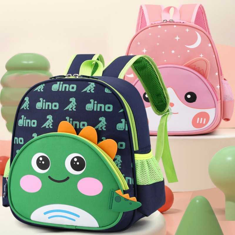 2023 New Kindergarten Children's Backpack Cartoon Cute Baby Small Backpack 3-6 Years Old Preschool Double Shoulder Bag L26720