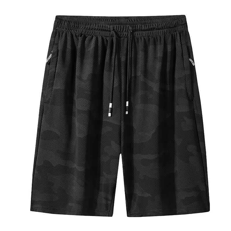 Summer ice silk shorts for men camouflage beach shorts loose casual sports shorts breathable and quick-drying large shorts S260804MA4O