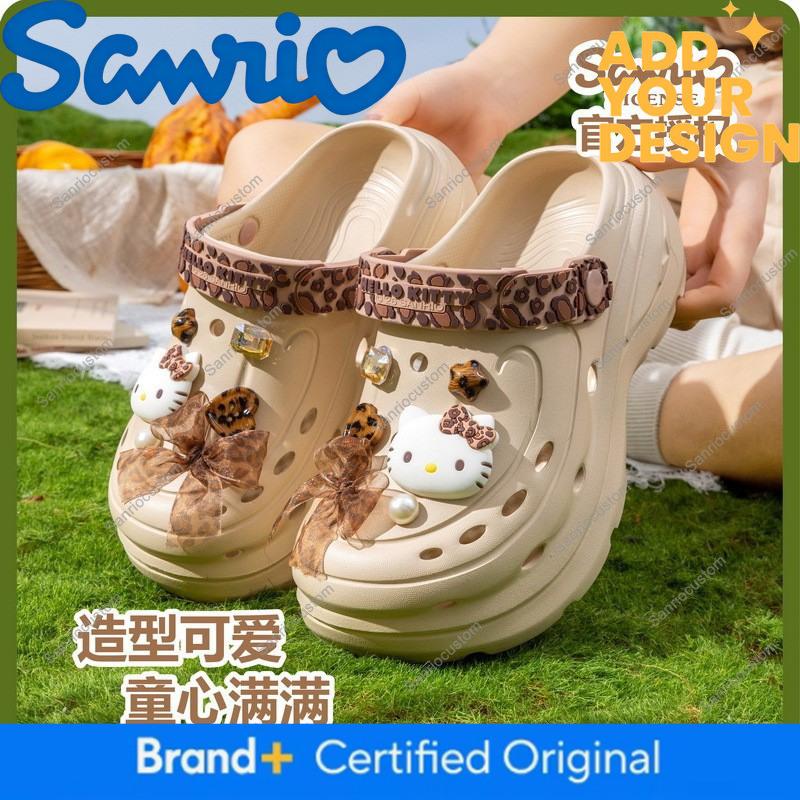 Wholesale dropshipping Sanrio women's clogs, Hello Kitty height-increasing thick-soled outdoor beach sandals for summer 482