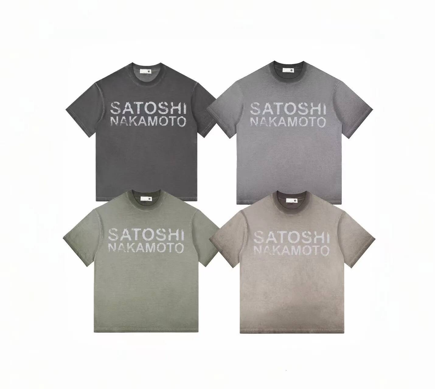 26SS Y2K High Quality American Retro Trendy Fashion Tops Satoshi Nakamoto 100% cotton large size loose Men's Women's T-Shirt 26Y0805