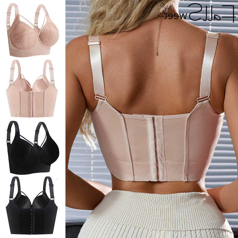 Cup FallSweet BCDE Plus Size Push Up Bra for Women Seamless Underwire Bralette Full Back Coverage Comfort Lingerie Underwear L260805