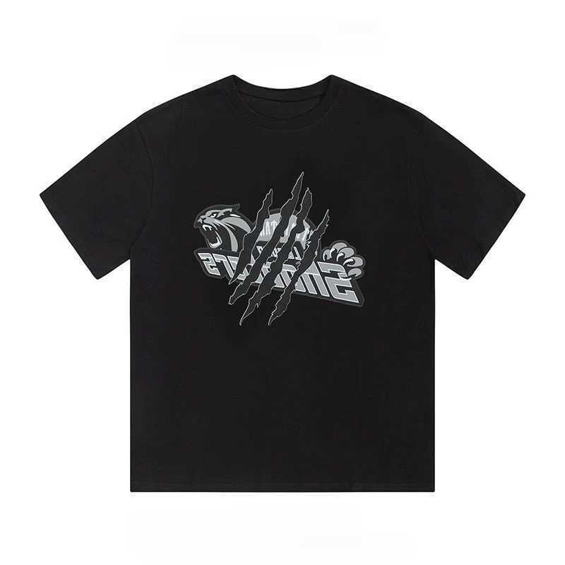 Scratch Leopard Print T-shirt Mens 2025 Summer Casual Fashion Short-sved Comfortable Versatile Top Trendy Couple Clothing D260805