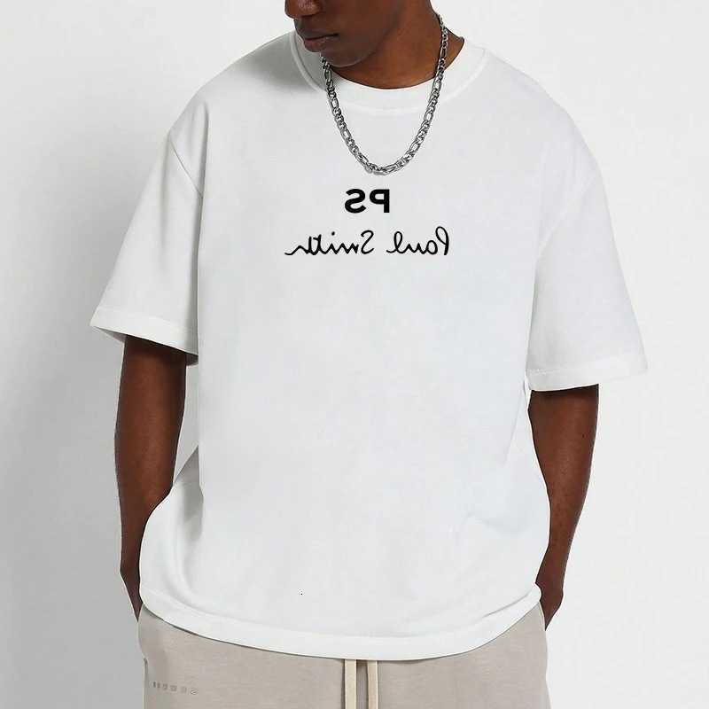 White Designer Oversized Short Sve Tee Chest Signature Letter Print Casual Basic T-shirt D260805
