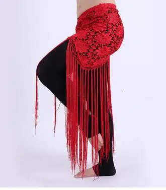 1pcs/lot woman lace Sexy Belly Dance Costume Tribal Tassel Hip Scarf female belly dancing patchwork scarf 260731