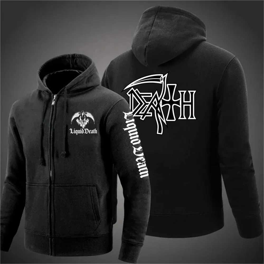 Death Rock Band Heavy Metal Printed2025New Men's Spring Autumn Coats Slve Leisure High Quty Sweatshirt Zipper Hooded Jacket S2608051T4F