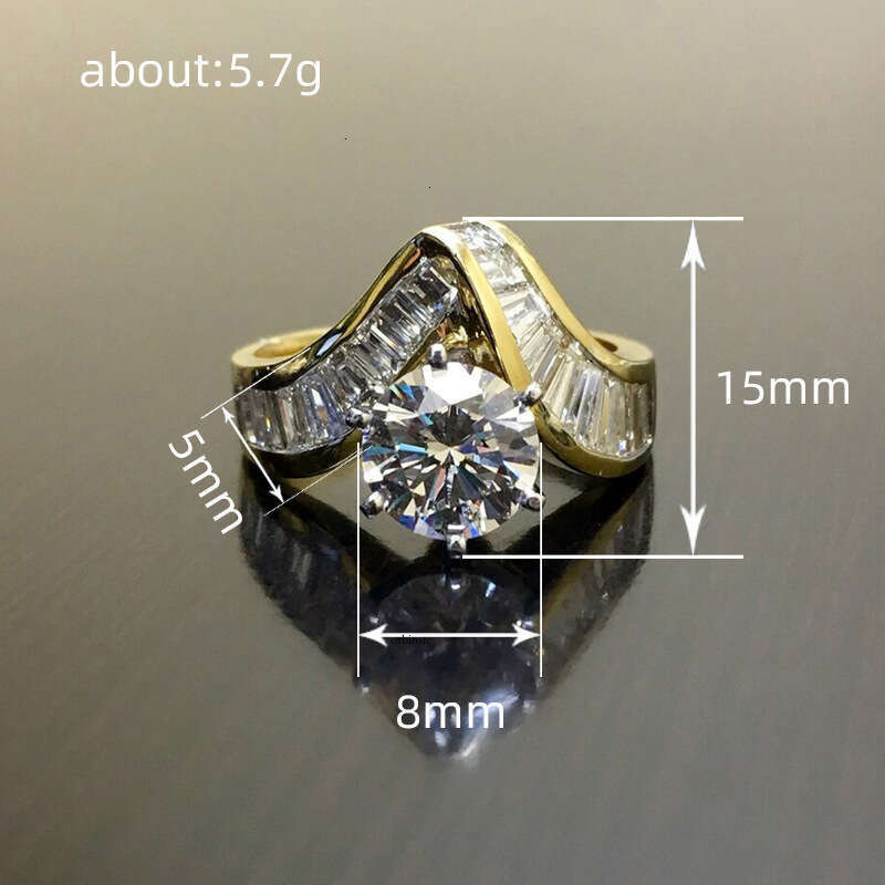 new Jewelry geometric ladder-shaped square ring irregular fashion ring with unique design for the index finger