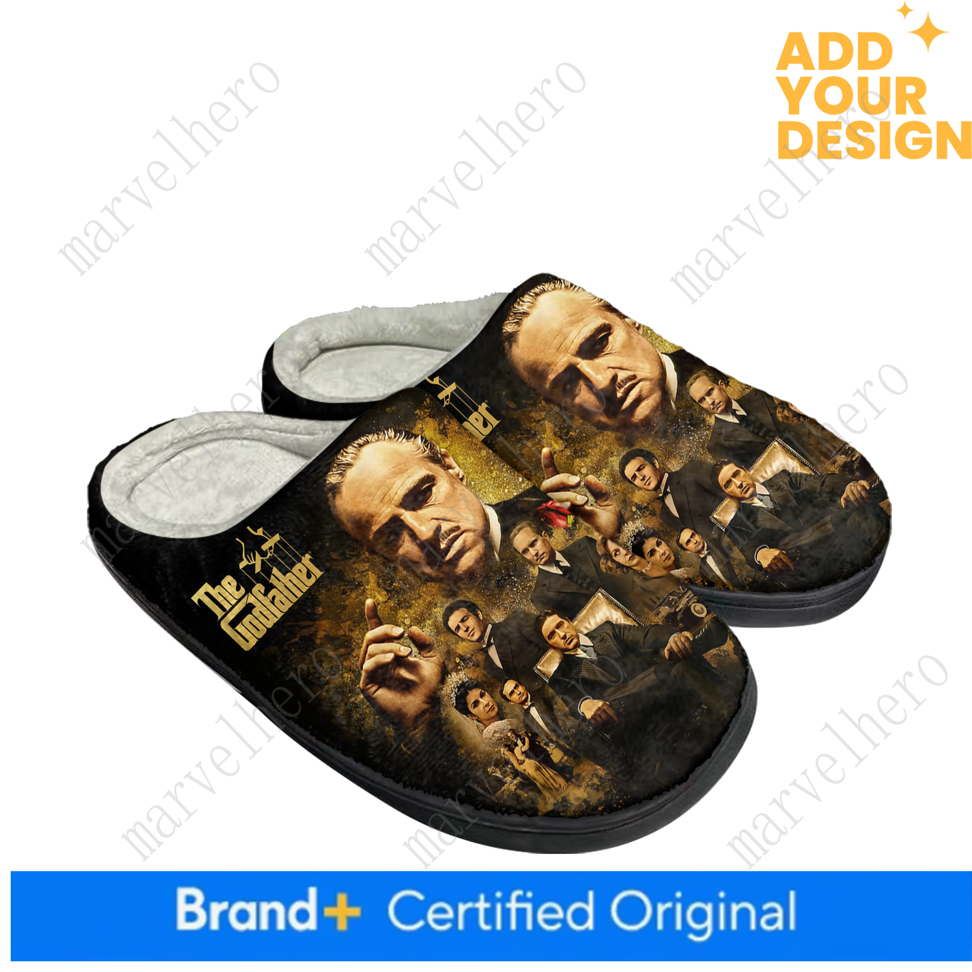 The Godfather Home Cotton Slippers Mens Womens Youth Anime High Quality Plush Bedroom Keep Warm Shoes Custom Thermal Winter Slipper Indoor Warm Shoe