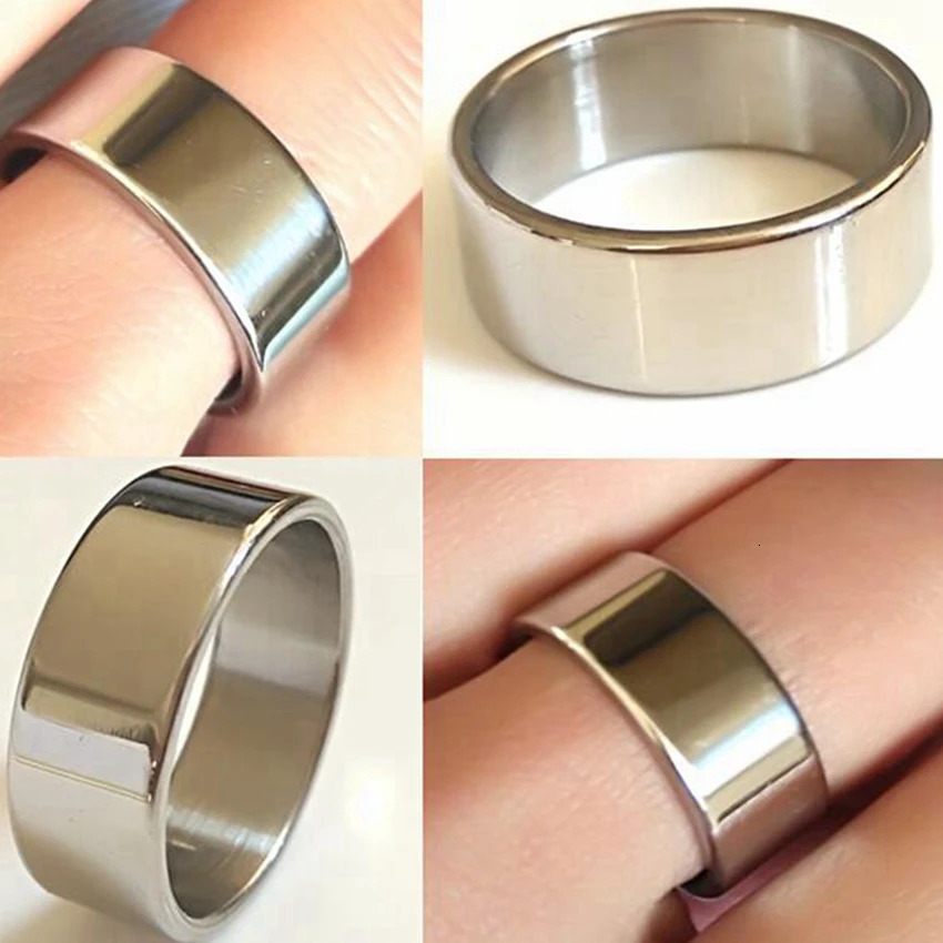 Bulk lots 100pcs Wholesale Men Ring Stainless Steel Rings For Women Fashion Accessories Jewelry Wedding Band Size 17-21mm 260805