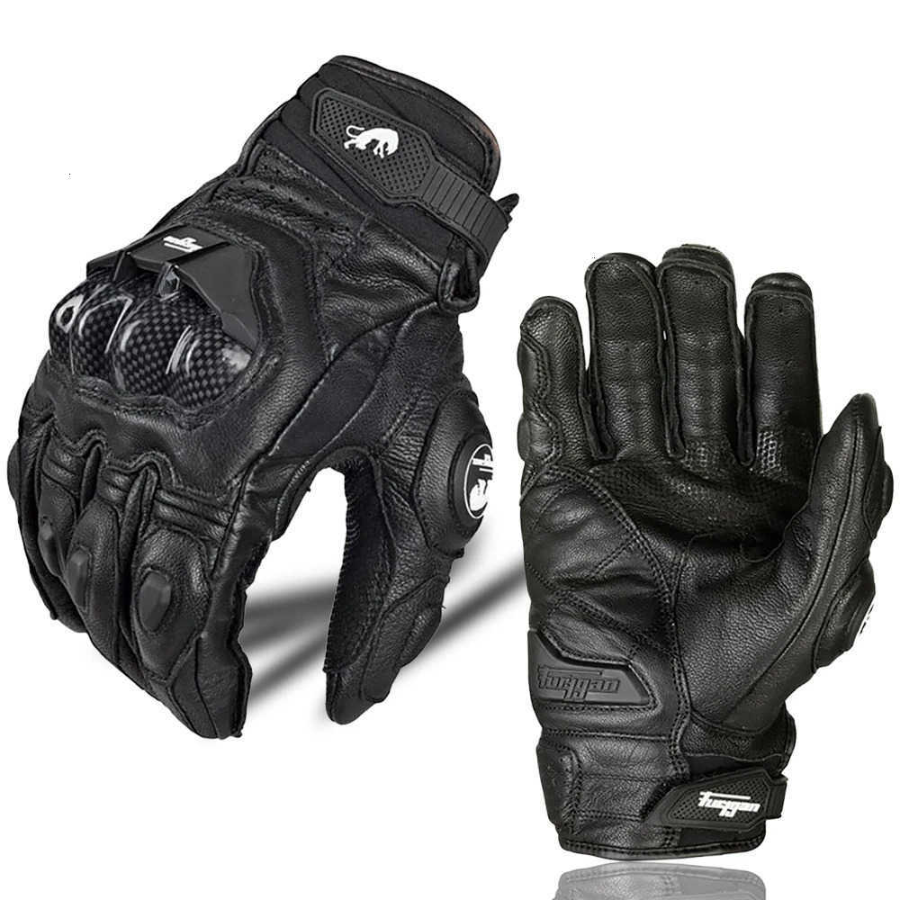 Motorcycle Furygan AFS-6 Leather Gloves Carbon Fiber Protective Gloves Men Motocross Motorbike Glove Racing Riding Gloves Black J260805