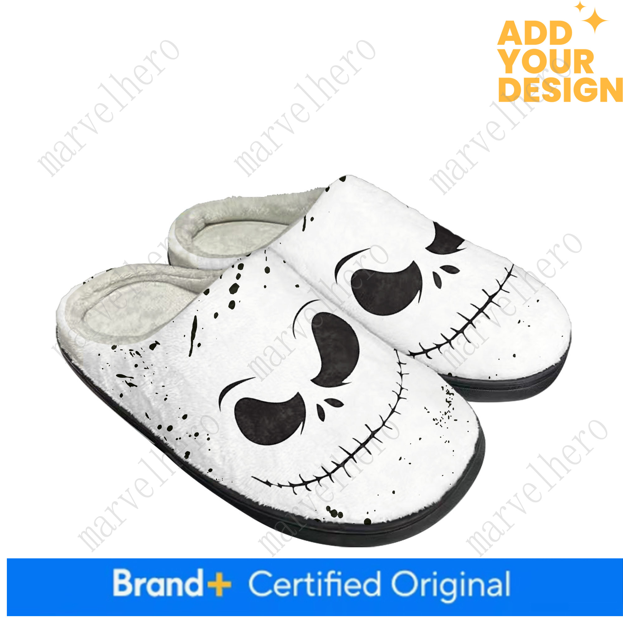 The Nightmare Before Christmas Home Cotton Slippers Mens Womens Youth High Quality Plush Bedroom Keep Warm Shoes Custom Thermal Winter Slipper Indoo