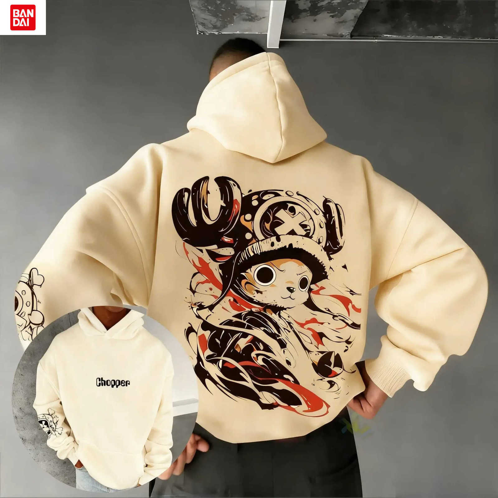 Bandai One Piece Chopper Anime Hoodie Men Women Autumn Winter New Oversized Casual Streetwear Cosplay Pullover Cotton Sweatshirt Y2k L260805DH00