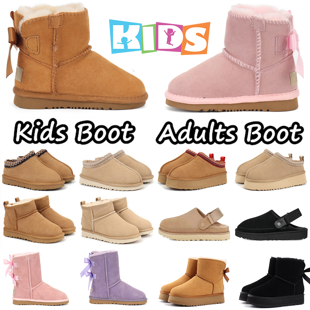 Kid Boot Toddler Boots Womens Boot Tasman Slippers Baby Australia Child Snow Boot Children Boys Girls Winter Boot Ultra Mini Boot with Bowtie