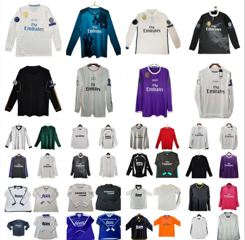 2001 2002 2003 Maillots de football rétro 97 98 99 00 01 02 03 04 05 06 07 08 09 10 11 12 13 14 15 16 17 RAUL FIGO Kroos Bale Benzema Modric Zida