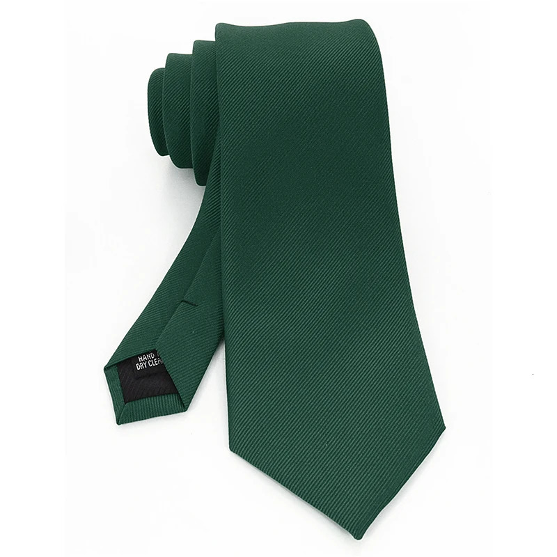 JEMYGINS n Classic Mens Tie 8cm silk Jacquard Necktie Solid Green Red Black Ties For Man Business Wedding Party Gift 260731