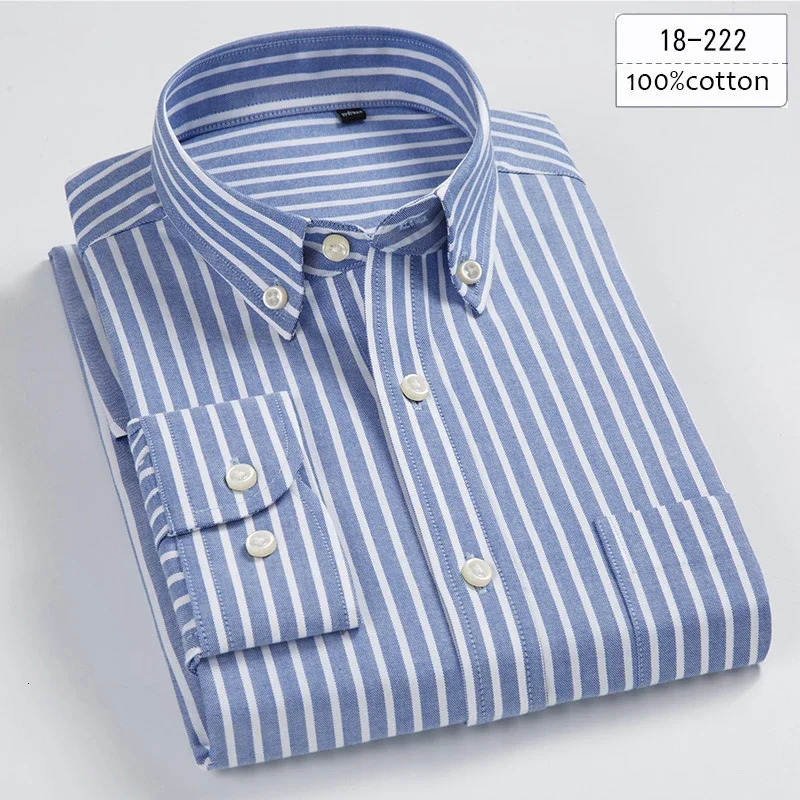 in Shirt Plus Size 8xL Long-Sleeve 100%Cotton Shirts for Men Slim Fit Formal Plain Shirt Soft White Black Office Clothes 260805