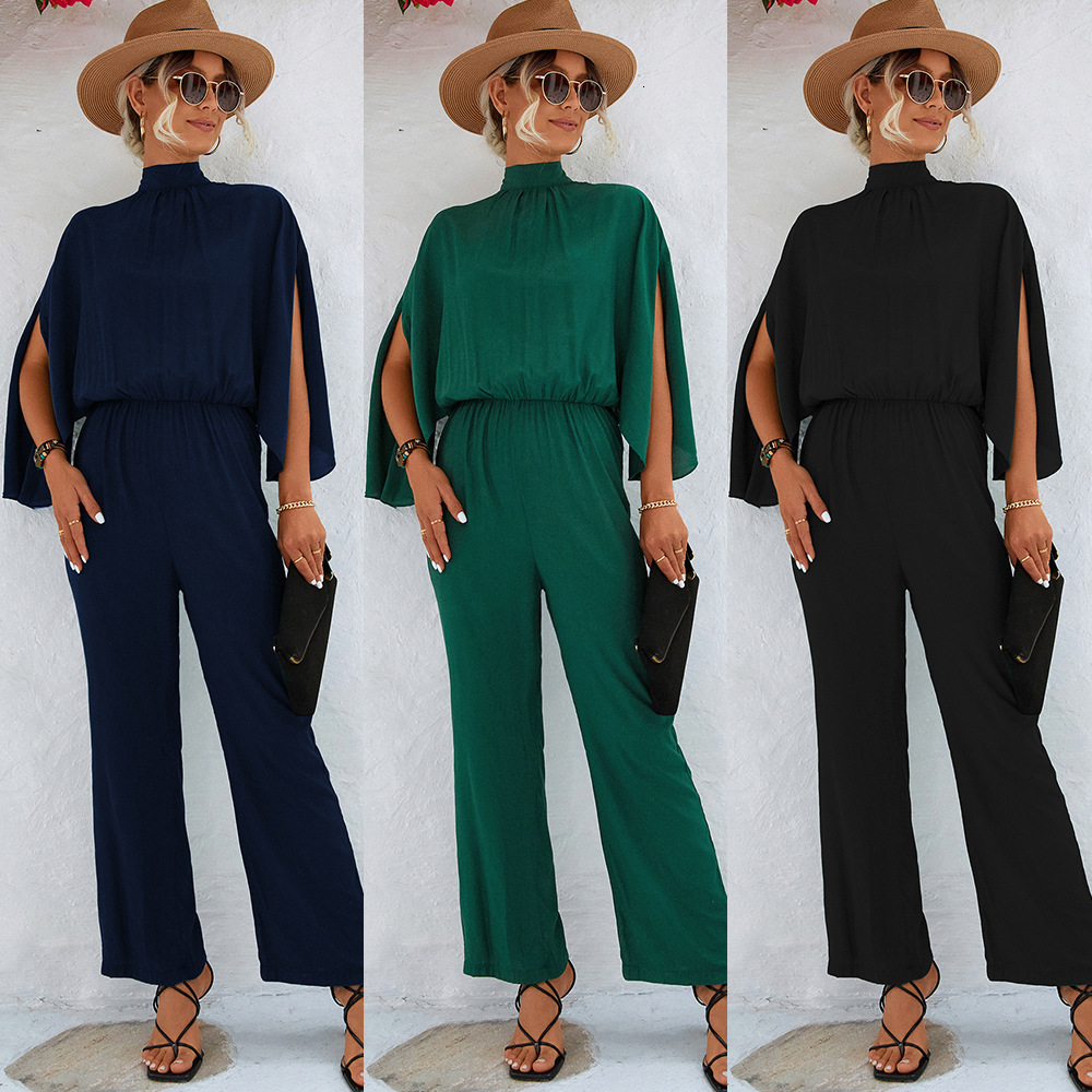 2023 Spring/Summer New Women's Stand Collar Jumpsuit