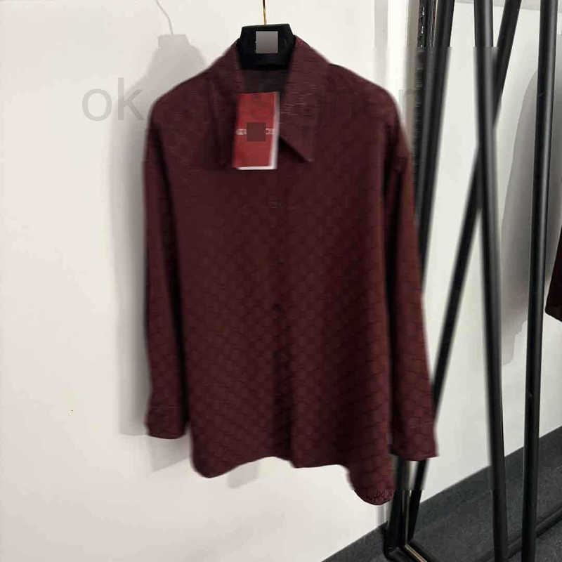 Men's Casual Shirts Designer high-end slim-fit sophisticated style is a hot-selling new item the GG jacquard patterned long-sleeve shirt OQ44