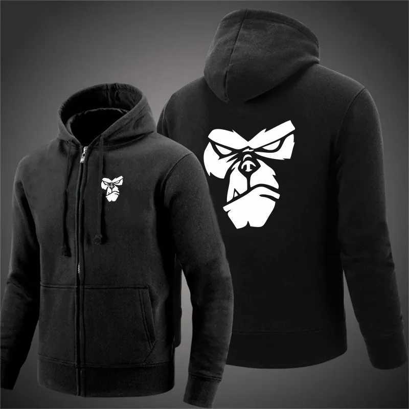 2024 New Gorilla Face men's hooded zipper sports top flce insulation casual wear hooded sports top zipper comfortable hoodie S260805TQ4A