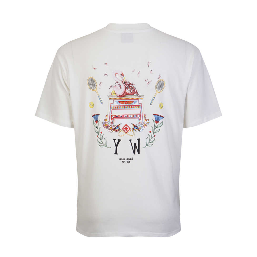 t designer shirt fashionable round neck printed letter polo mens tshirt 100% cotton summer casual loose tshirt D260805