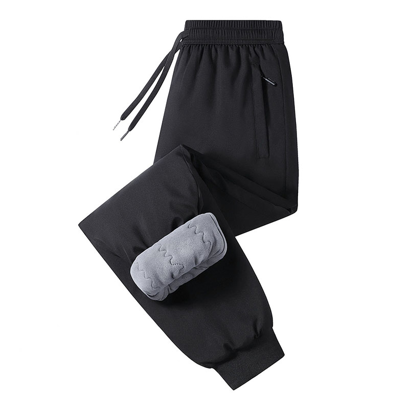 Ultra Thick Polar Fleece Men Winter Sweatpants, Plus Size Heavy Warm Casual Trousers A126(A122-1)-5188