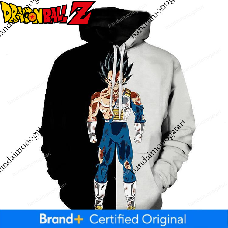 Factory Direct Supply Spring Casual 3D Printed Pullover Fashion Japanese Anime Dragon Ball Pattern Men's Hooded Sweatshirt 960f