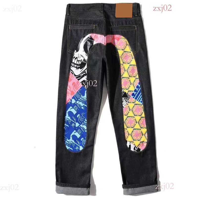 Evi Jeans Fashion Designer Jeans Classic Casual Men Purples Jeans Embroidery Print Biker Slim Fit Couples Baggy For Mens Ksubi Jeans Pant Sweat Evis