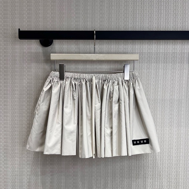 Women Sports Skirts Designer Casual Brand Pleated Drawstring Skirts Summer Preppy Style Youthful Tennis Mini Skirts