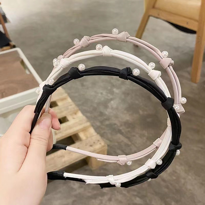 Buy 1 Get 1 Free Spring summer new elegant pearl women, versatile, fashionable, high-end hair accessory, fresh and sweet thin headband for going out
