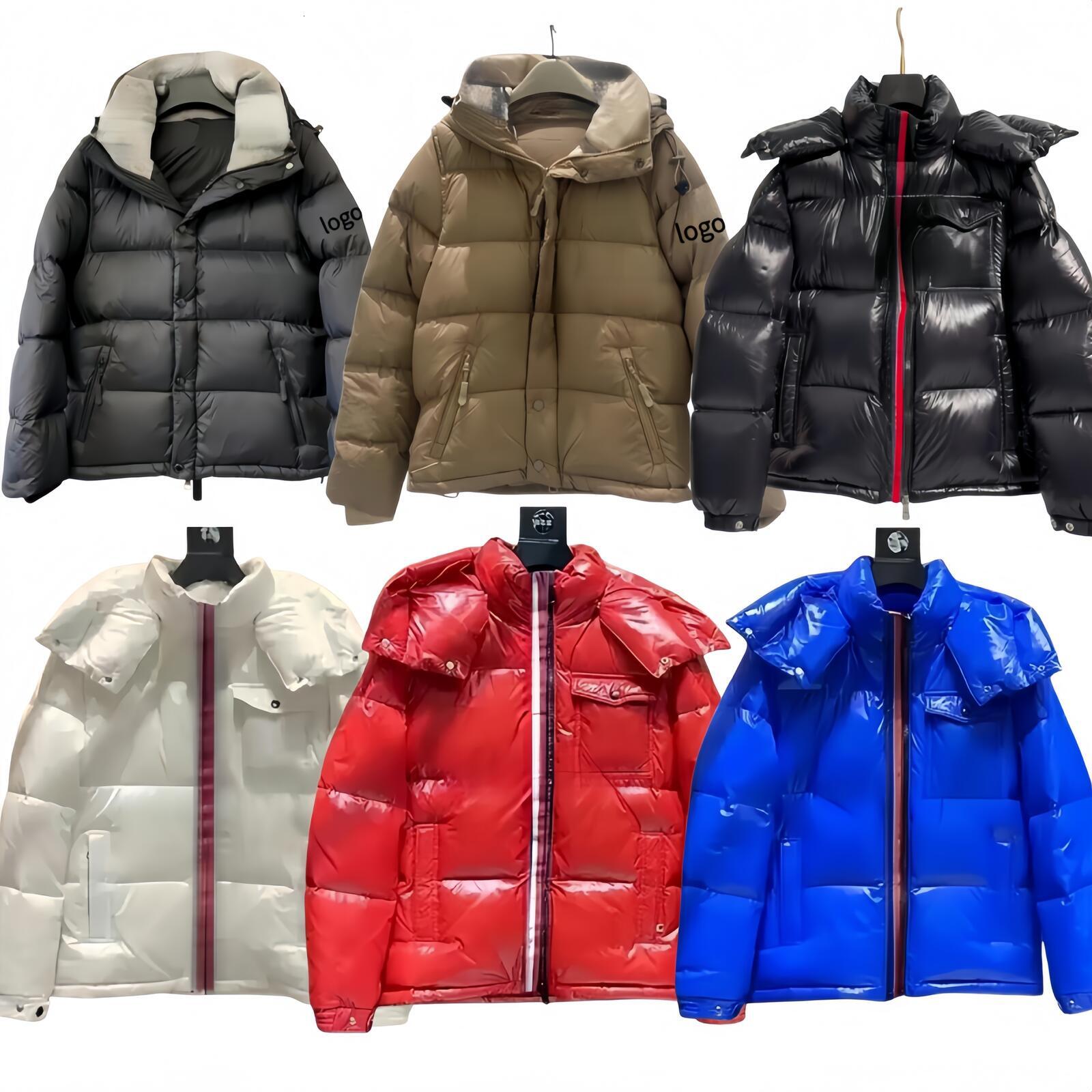 Designer Mens Down Jacket White Duck Down Polyester Fabric Minimalist Luxurious Style Coat Thick Warm Patchwork Embroidery Design Leisure Style