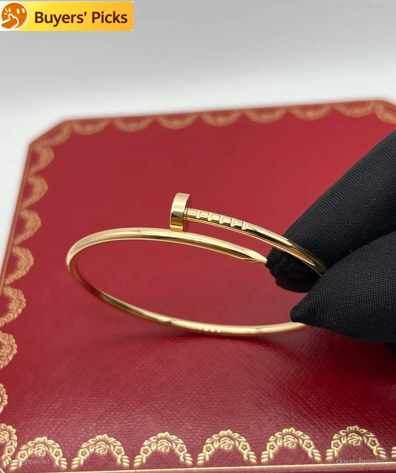 High quality Designer thin Bracelets Nail Bangle designer 3MM for women wrap around no hinge twist bend Bangles Cuff Bracelet Quick arrival