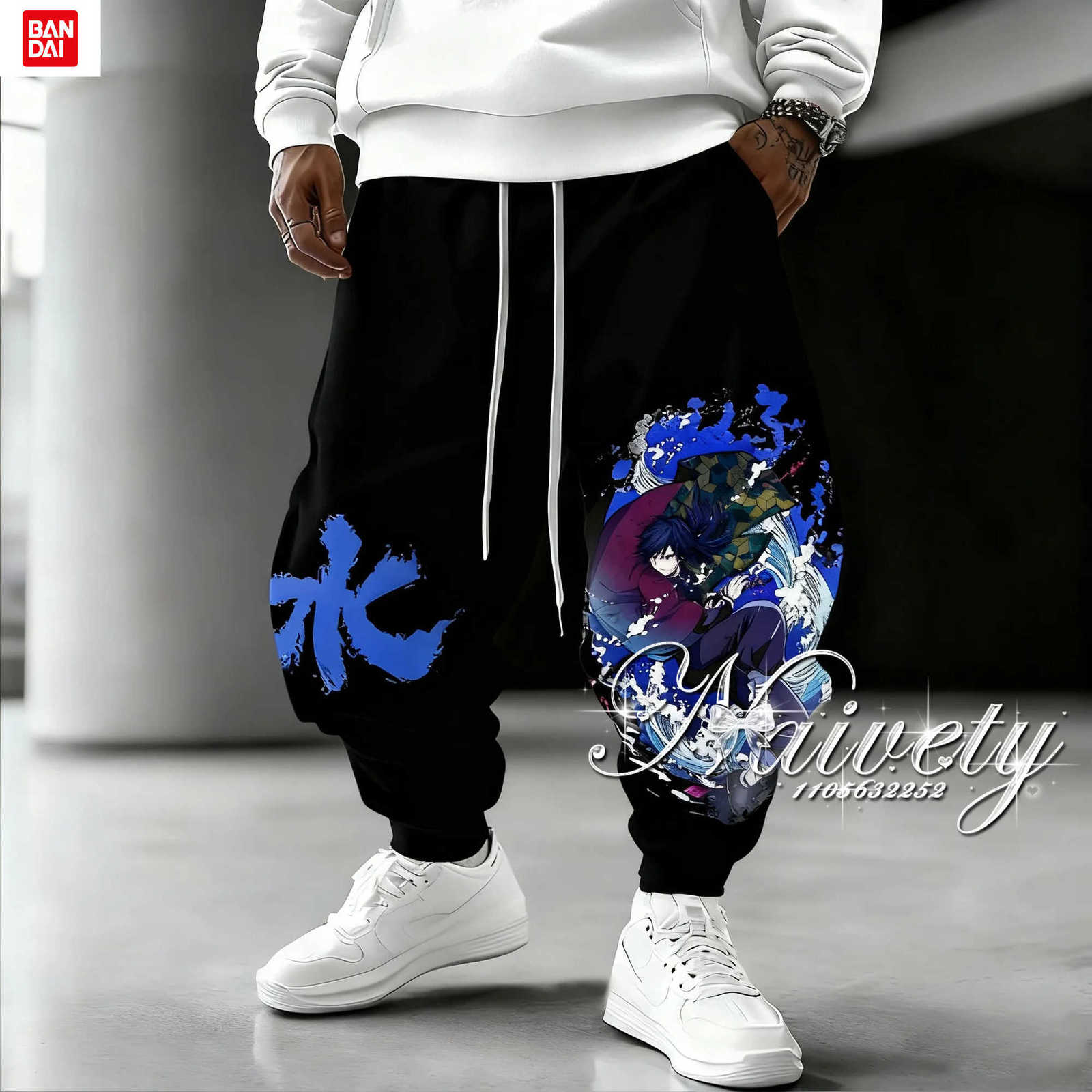 Bandai 2026 Summer Hot Sale Demon Slayer Tomioka Giyuu 3D Printed Pants Adult Kids Quick Dry Fashion Streetwear Parent-child Trousers L260805MEUC