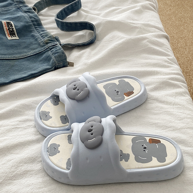 Women's 2026 New Model Home Indoor Bathroom Silent Non-Slip Thick-Soled Couple's Slippers Wholesale