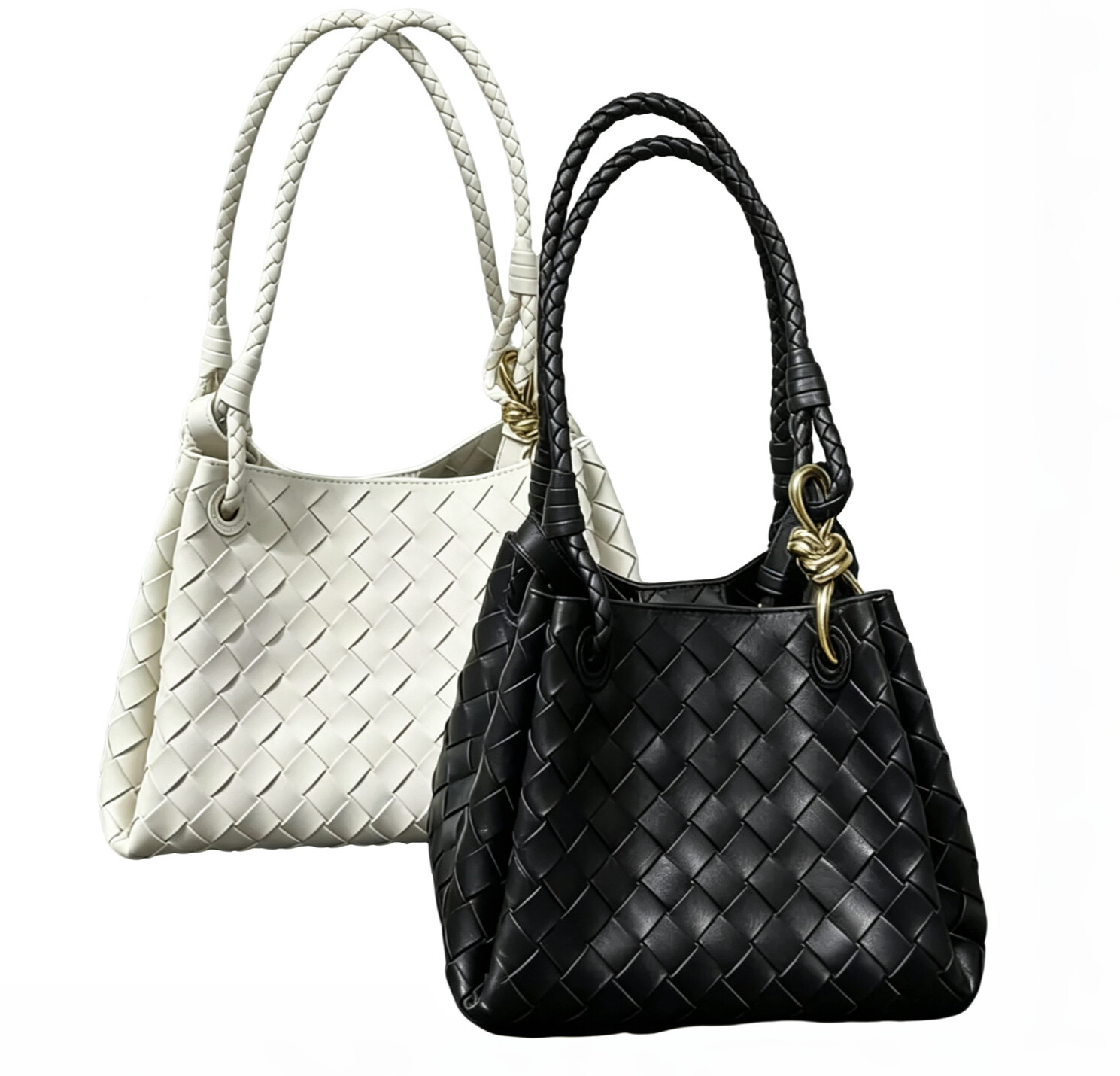 12A top Upgrade Mirror Quality Designer Parachute Bags 20cm for Women Intrecciato Leather Weave Hobo Luxury Lambskin Handbags Black Shoulder Tote Ba
