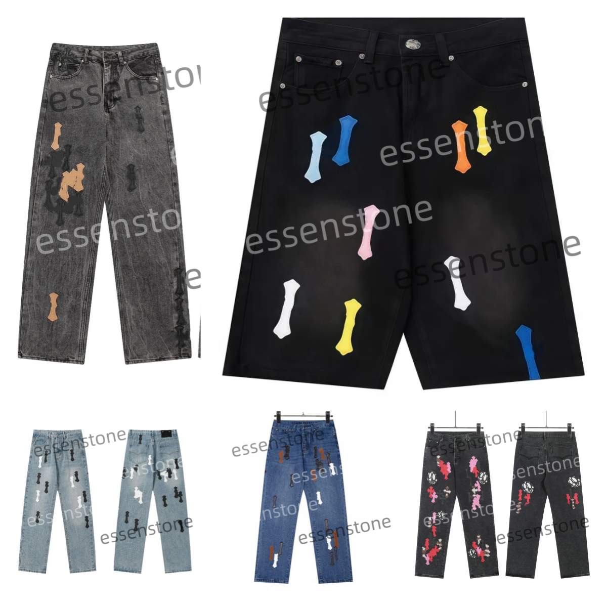 2026SS Designer Crromme men Jeans Baggy For Mens Trousers Classic Jeans Good quality Rip Streetwear Hip Hop Casual Cotton Casual Comfort Jean Pants