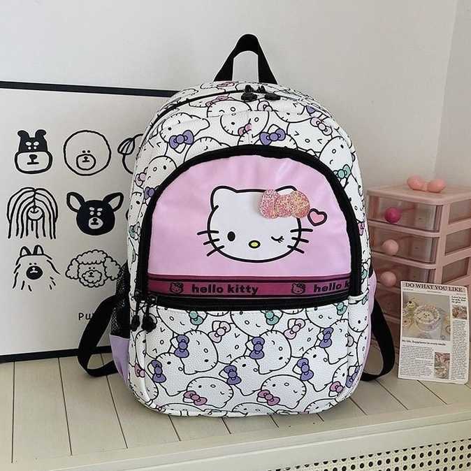 Korean-style ins cartoon kitten backpack for women niche design college-style student bag cute printed backpack L26720