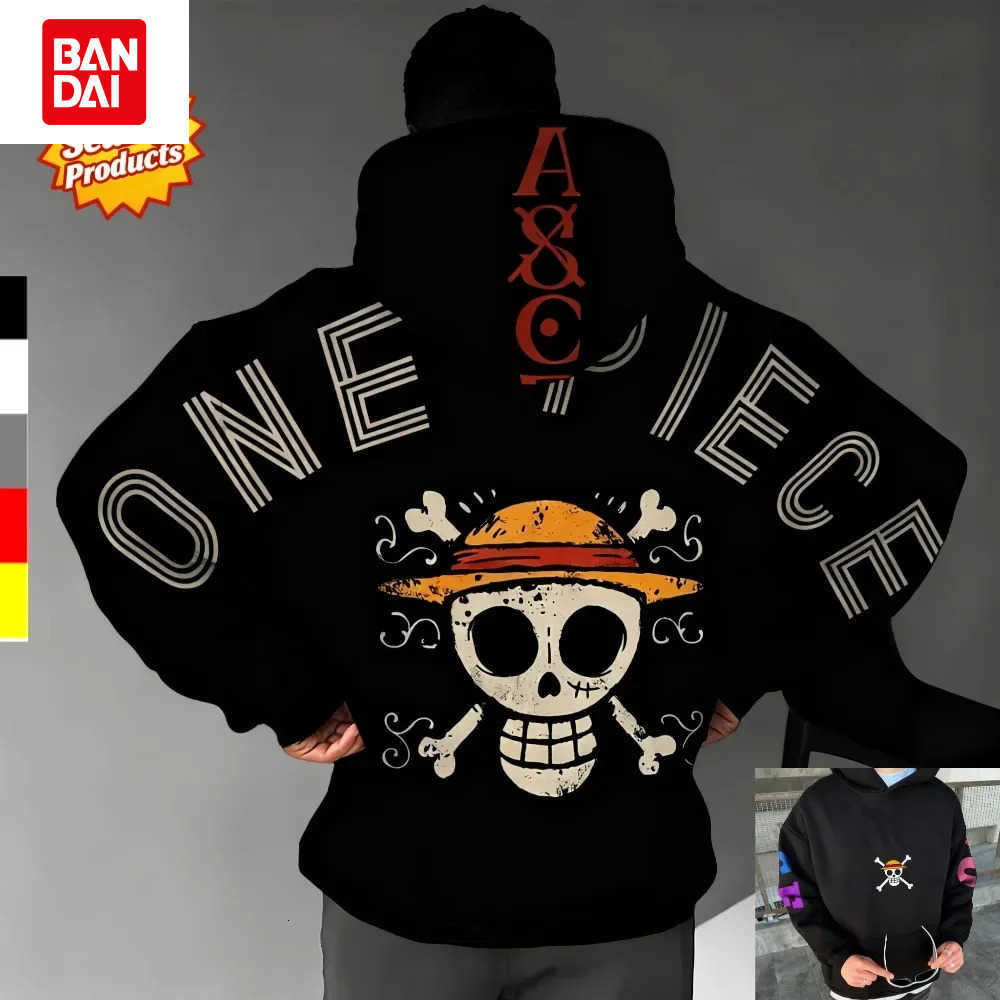 Bandai New One Piece Hoodie Luffy Graphic Print Men Women Cotton Y2k Oversized Comfort Fit Sweatshirt Unisex Streetwear Autumn Winter L260805VHQF