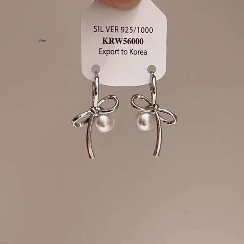 Ballet Girl~French Bowknot Pearl Stud 2026 New Popular High-End Light Luxury Earrings for Summer