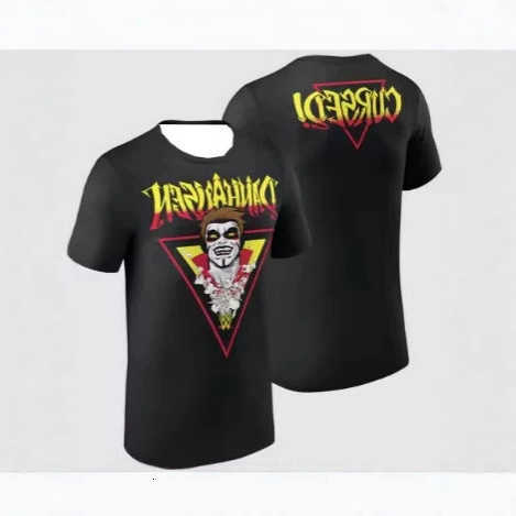 Black Designer Short Sve Tee Front Back Horror Character Gothic Letter Print Street T-shirt D260805