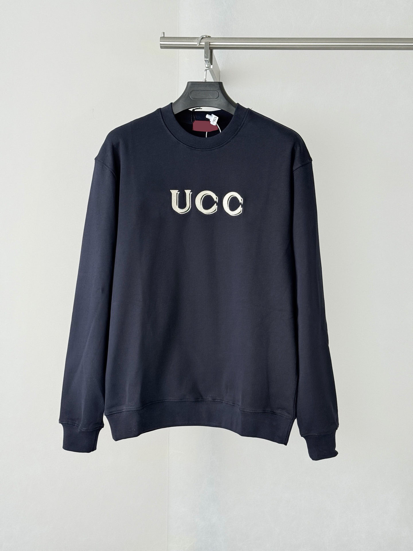 Men's Plus Size Hoodies & Sweatshirts in autumn / winter acquard knitting machine e Custom jnlarged detail crew neck cotton e425t5343
