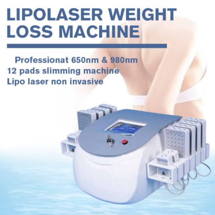 Slimming Machin Upgraded Version Body Whole Loss Weight Fat Burning Lipolaser 12 Laser Pointer Pads Diodes Lipo Device Zz.V1.0A