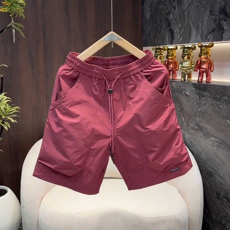 Summer New Simple High-End Quick-Dry Shorts Men's American Style Trendy Loose Versatile Casual Cargo Five-Point Shorts S260804FRB1