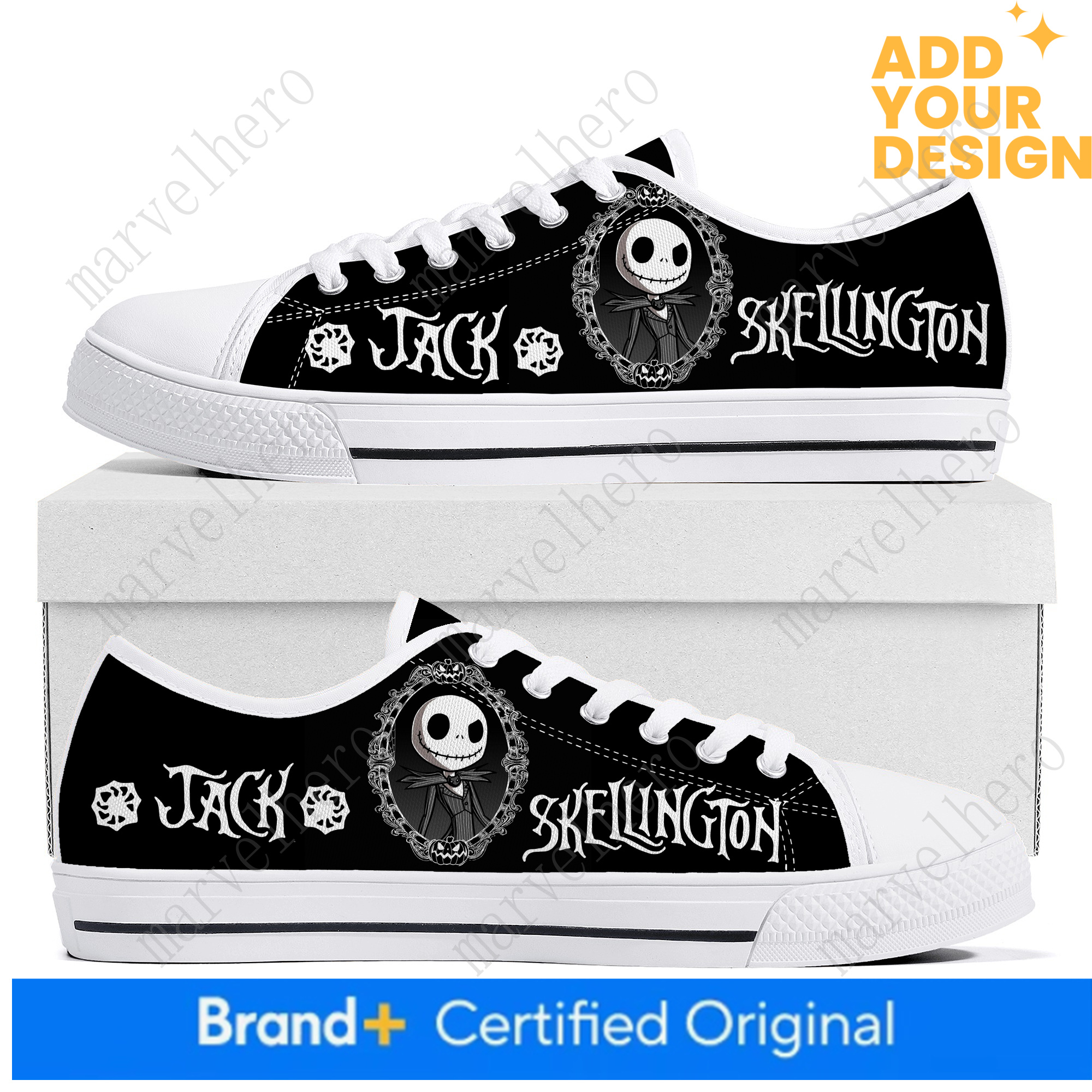 The Nightmare Before Christmas Low Top Shoes Mens Womens Teenager Cartoon Anime High Quality Canvas Sneaker Casual Unisex Couple Shoes Custom Shoe